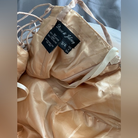 CORSET STYLE LIGHT PINK PROM DRESS W/ HAND DONE STONE WORK - SIZE 3/4 - Picture 6 of 6